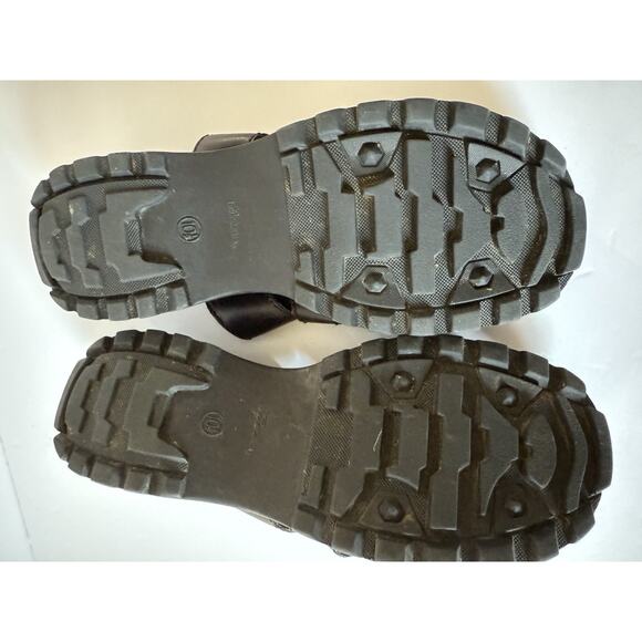 Vtg Y2k No Boundaries Chunky Platform Slip On Sandals Women’s Sz 10.5 Brown READ - Picture 8 of 11